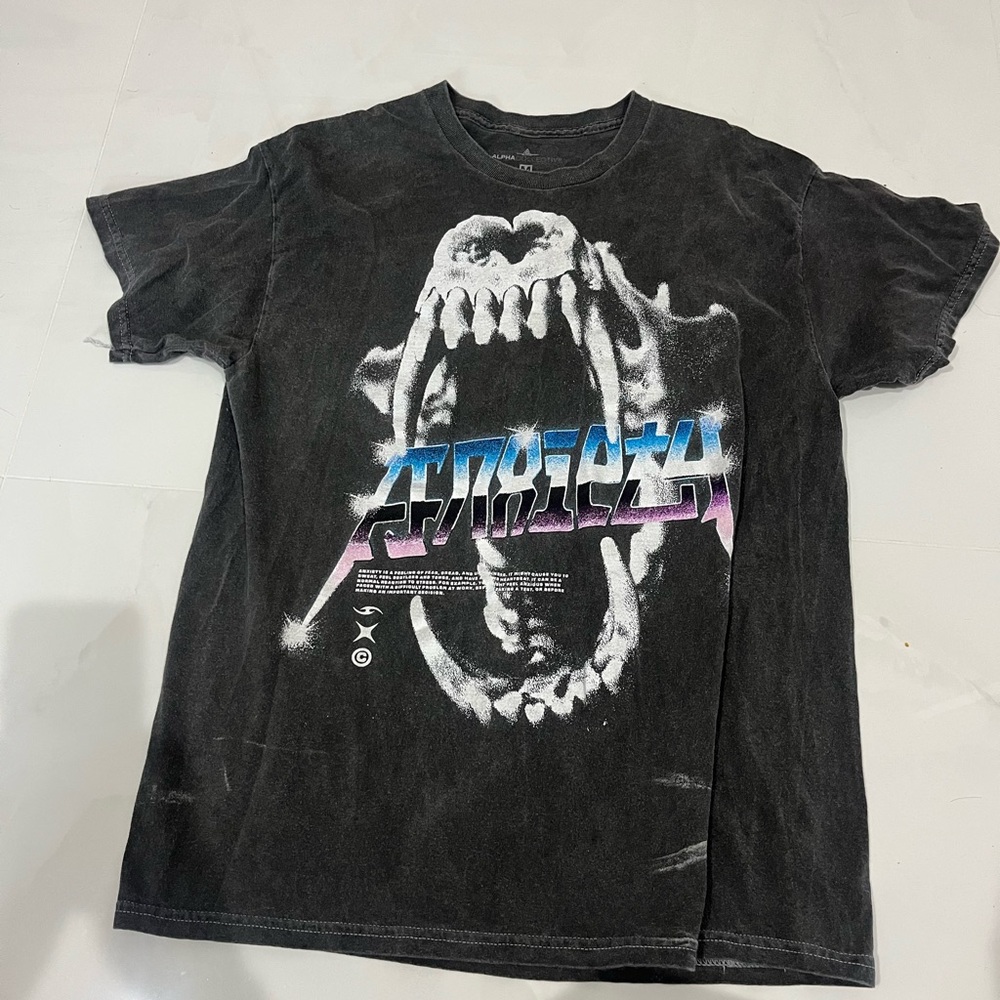 Black Graphic T-Shirt with Bold Design